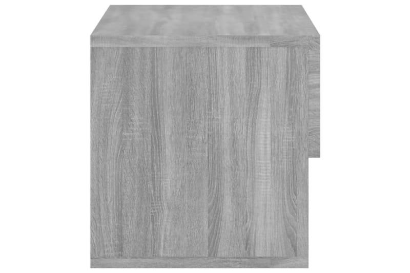 Veggmontert nattbord grå sonoma konstruert tre - Grå - Sengebord & nattbord