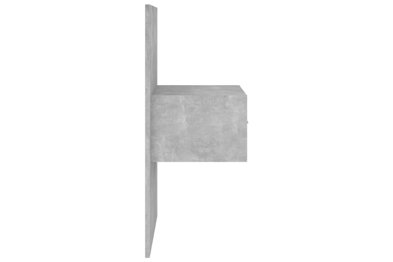 Veggmonterte nattbord 2 stk betonggrå konstruert tre - Grå - Møbler - Bord - Avlastningsbord - Sengebord & nattbord