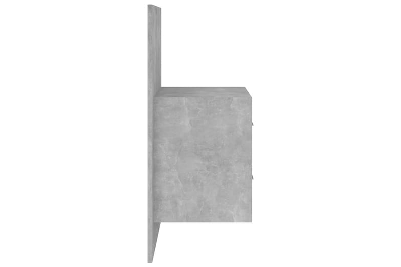 Veggmonterte nattbord 2 stk betonggrå konstruert tre - Grå - Møbler - Bord - Avlastningsbord - Sengebord & nattbord
