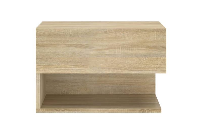 Veggmonterte nattbord 2 stk sonoma eik konstruert tre - Brun - Møbler - Bord - Avlastningsbord - Sengebord & nattbord