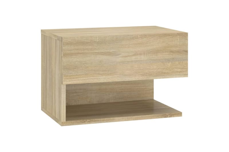 Veggmonterte nattbord 2 stk sonoma eik konstruert tre - Brun - Møbler - Bord - Avlastningsbord - Sengebord & nattbord
