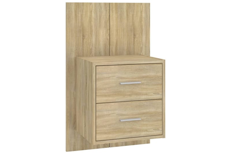 Veggmonterte nattbord 2 stk sonoma eik konstruert tre - Brun - Møbler - Bord - Avlastningsbord - Sengebord & nattbord