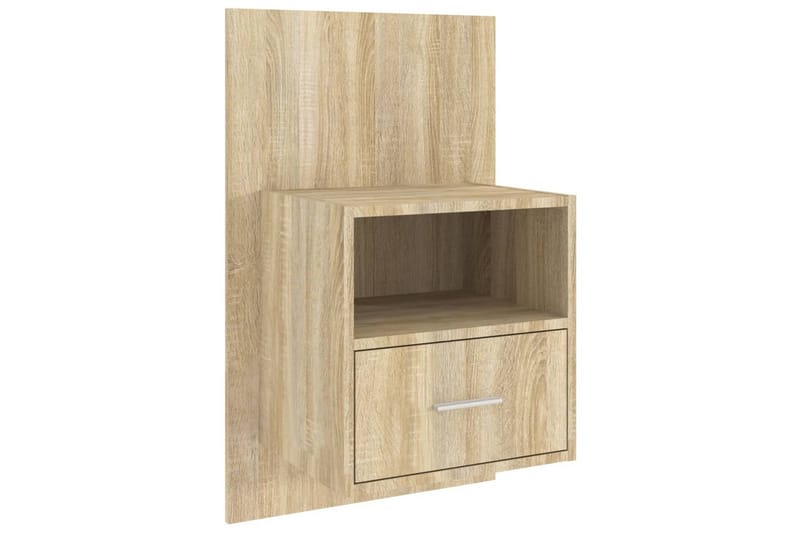 Veggmonterte nattbord 2 stk sonoma eik konstruert tre - Brun - Møbler - Bord - Avlastningsbord - Sengebord & nattbord