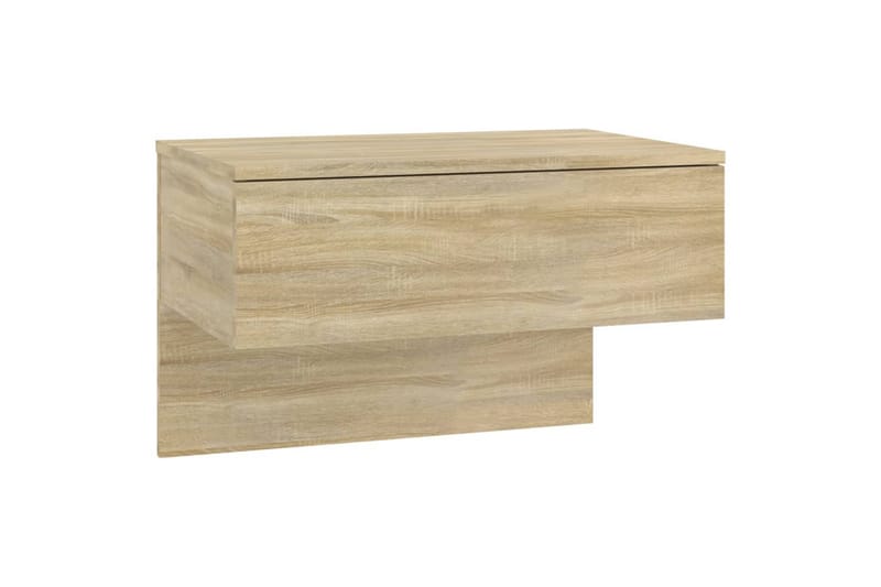 Veggmonterte nattbord 2 stk sonoma eik konstruert tre - Brun - Møbler - Bord - Avlastningsbord - Sengebord & nattbord