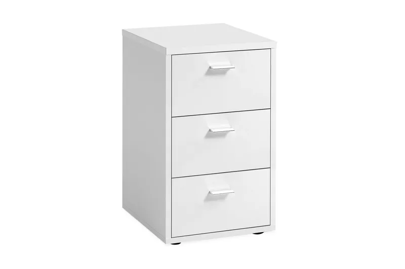 Virginia Nattbord 35 cm med Oppbevaring 3 Skuffer - Hvit - Møbler - Bord - Avlastningsbord - Sengebord & nattbord