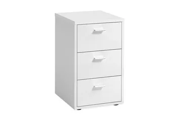 Virginia Nattbord 35 cm med Oppbevaring 3 Skuffer - Hvit - Møbler - Bord - Avlastningsbord - Sengebord & nattbord