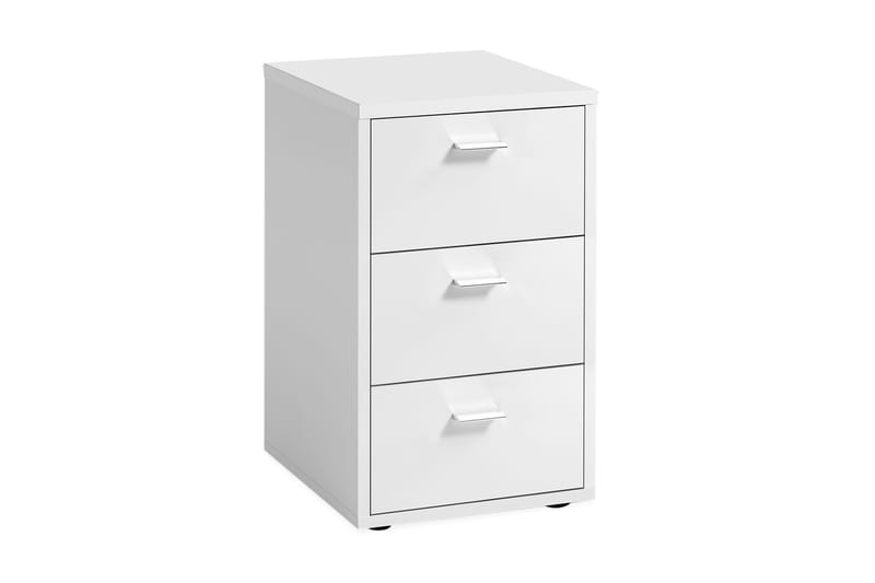 Virginia Nattbord 35 cm med Oppbevaring 3 Skuffer - Hvit - Møbler - Bord - Avlastningsbord - Sengebord & nattbord