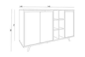 Seria Konsollbord 140 cm - Hvit Marmor - Møbler - Bord - Avlastningsbord - Gangbord