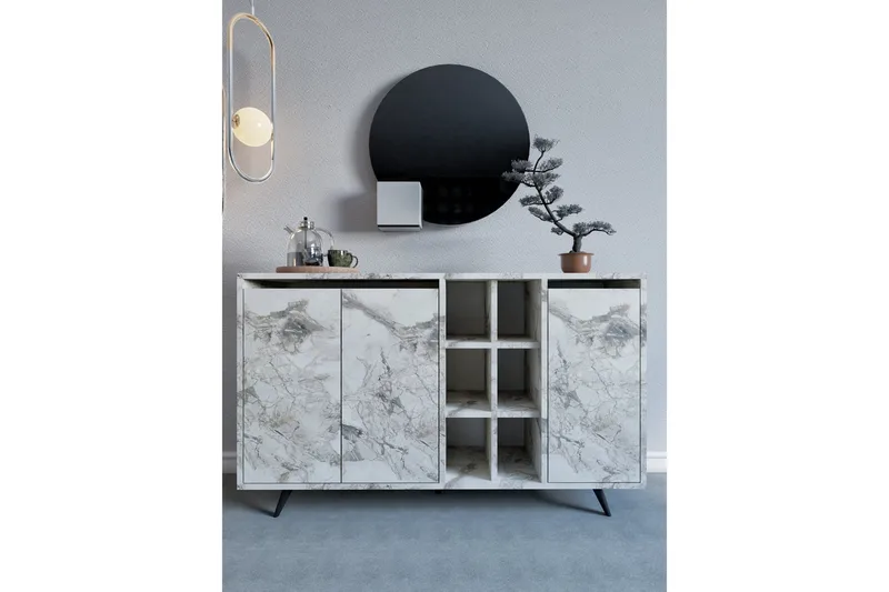 Seria Konsollbord 140 cm - Hvit Marmor - Møbler - Bord - Avlastningsbord - Gangbord