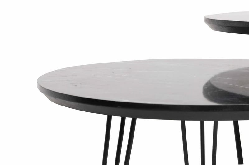 Apisa Settbord 45 cm - Grå / Svart - Møbler - Bord - Avlastningsbord - Settbord