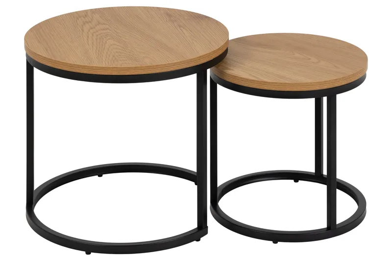 Belgrat Satsbord Rund - Natur - Møbler - Bord - Avlastningsbord - Settbord