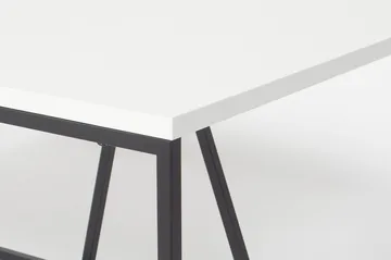 Bodsjö Rektangulært Settbord 88 cm i Metall med Steinutseende - Hvit - Møbler - Bord - Avlastningsbord - Settbord