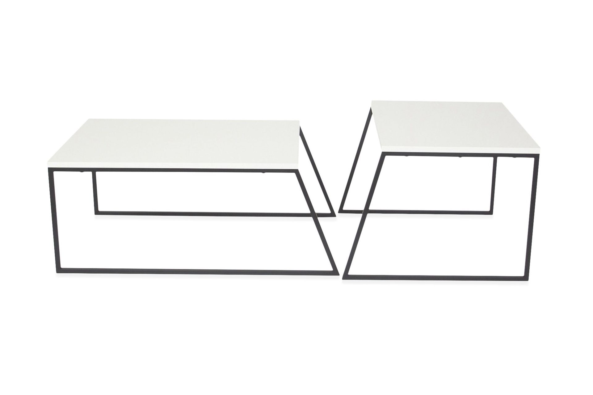 Bodsjö Settbord 88 cm 2 Bord - Hvit