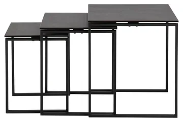 Cynthia Settbord - Sort - Møbler - Bord - Avlastningsbord - Settbord