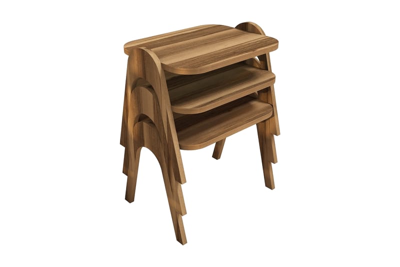 Hovdane Settbord 49 cm 3 Bord - Brun - Møbler - Bord - Avlastningsbord - Settbord