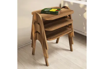 Hovdane Settbord 49 cm 3 Bord - Brun - Møbler - Bord - Avlastningsbord - Settbord