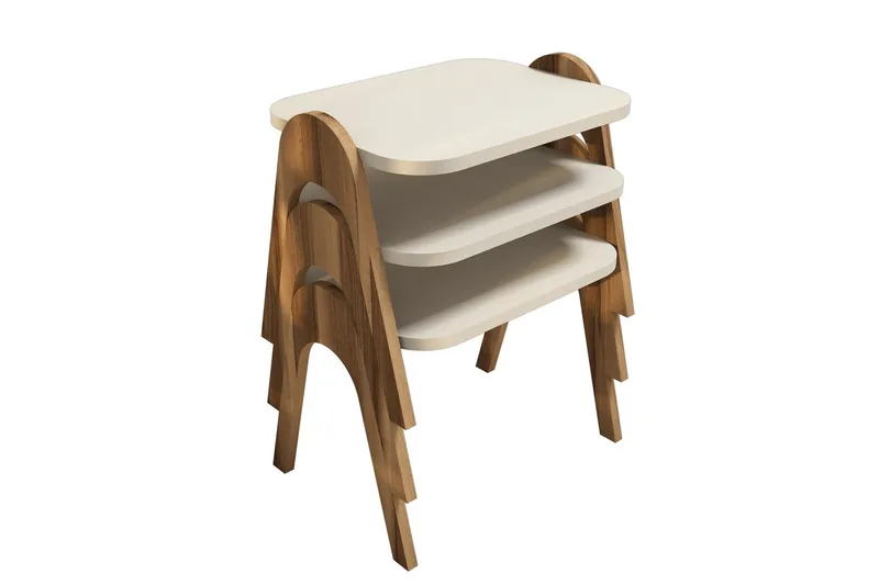 Hovdane Settbord 49 cm 3 Bord, Hvit