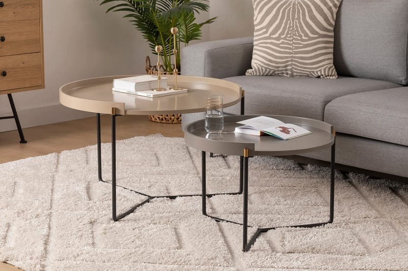 Manisha Settbord - Beige - Møbler - Bord - Avlastningsbord - Settbord