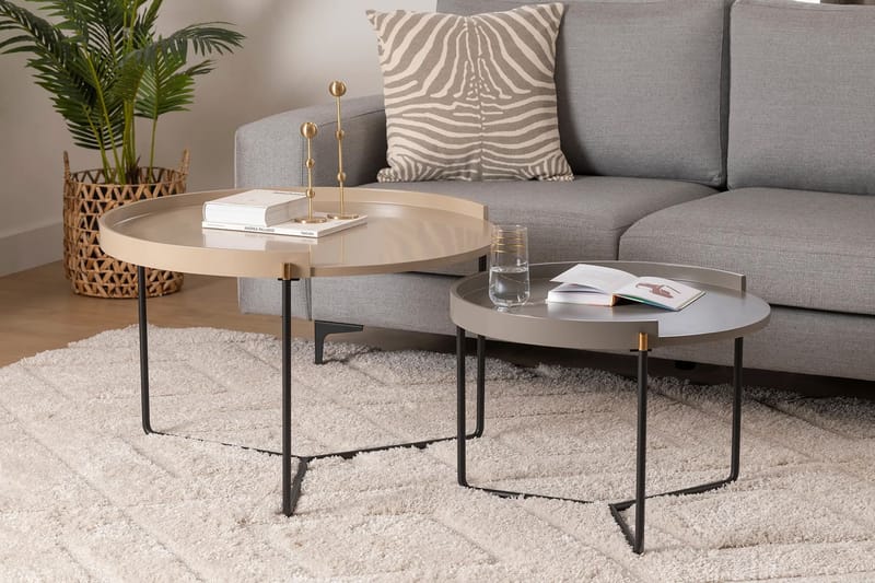 Manisha Settbord - Beige - Møbler - Bord - Avlastningsbord - Settbord