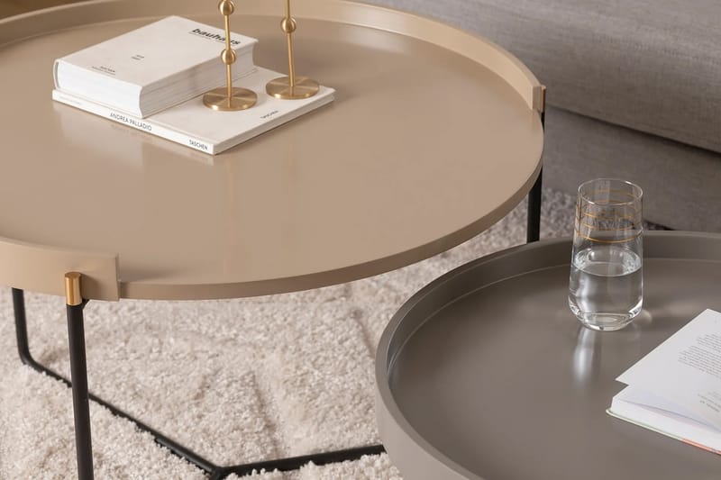 Manisha Settbord - Beige - Møbler - Bord - Avlastningsbord - Settbord