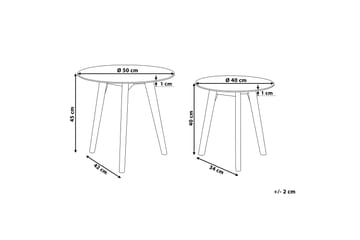 Missouri Settbord Sett Om 2 stk - Transparent - Møbler - Bord - Avlastningsbord - Settbord