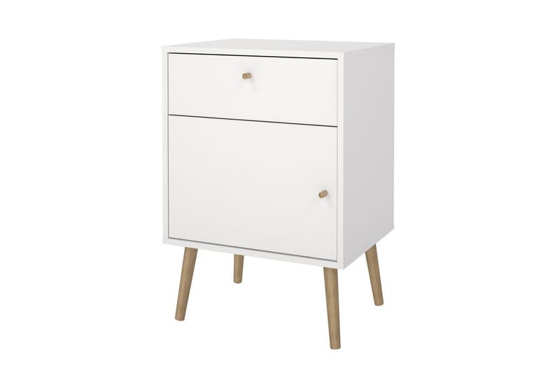 Shinta Nattbord 50 cm - Hvit - Møbler - Bord - Avlastningsbord - Sengebord & nattbord