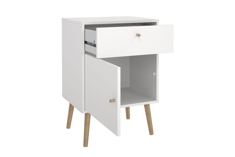 Shinta Nattbord 50 cm - Hvit - Møbler - Bord - Avlastningsbord - Sengebord & nattbord