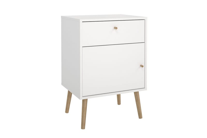 Shinta Nattbord 50 cm - Hvit - Møbler - Bord - Avlastningsbord - Sengebord & nattbord