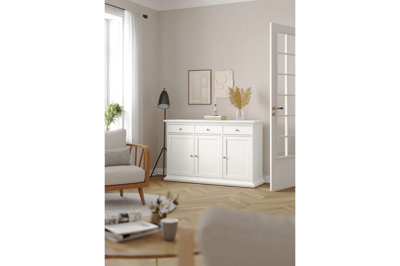 Shoiba Sidebord 144 cm - Hvit - Møbler - Bord - Avlastningsbord - Lampebord & sidebord
