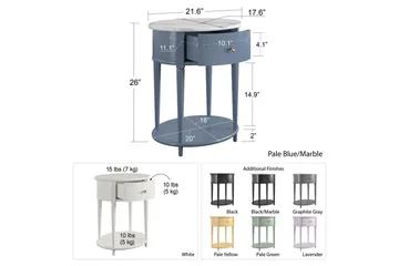 Side-/endebord Aurora - Møbler - Bord - Avlastningsbord - Lampebord & sidebord