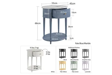 Side-/endebord Aurora - Møbler - Bord - Avlastningsbord - Lampebord & sidebord