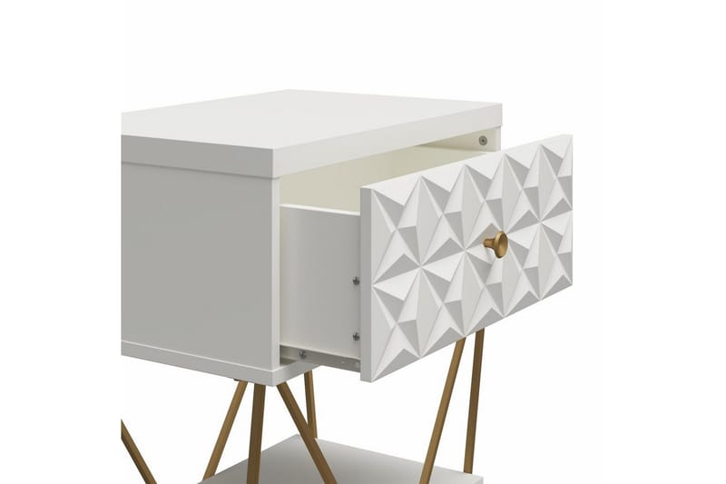 Side-/endebord Blair Krem - Krem - Møbler - Bord - Avlastningsbord - Lampebord & sidebord