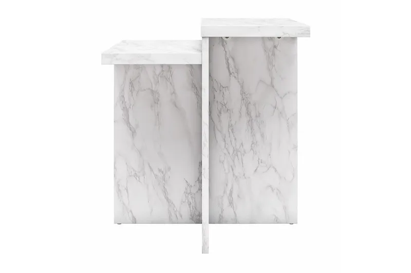 Side-/endebord Brielle Hvit marmor - Hvit marmor - Møbler - Bord - Avlastningsbord - Lampebord & sidebord