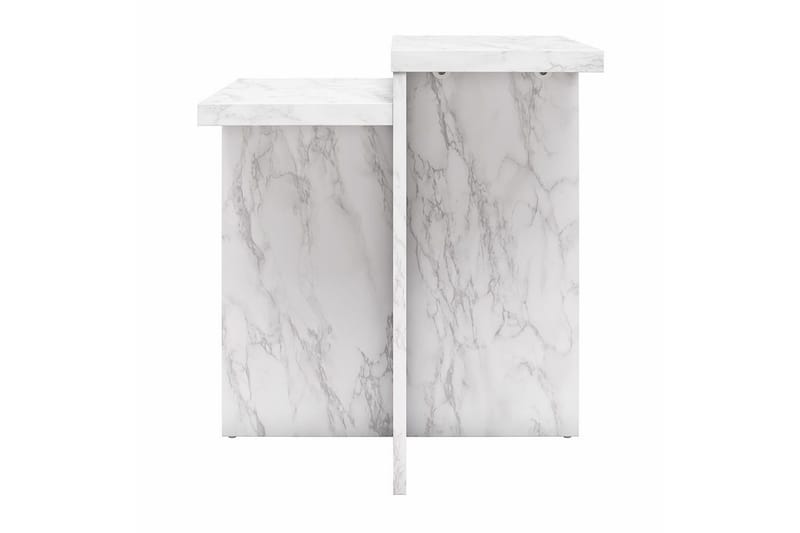 Side-/endebord Brielle Hvit marmor - Hvit marmor - Møbler - Bord - Avlastningsbord - Lampebord & sidebord