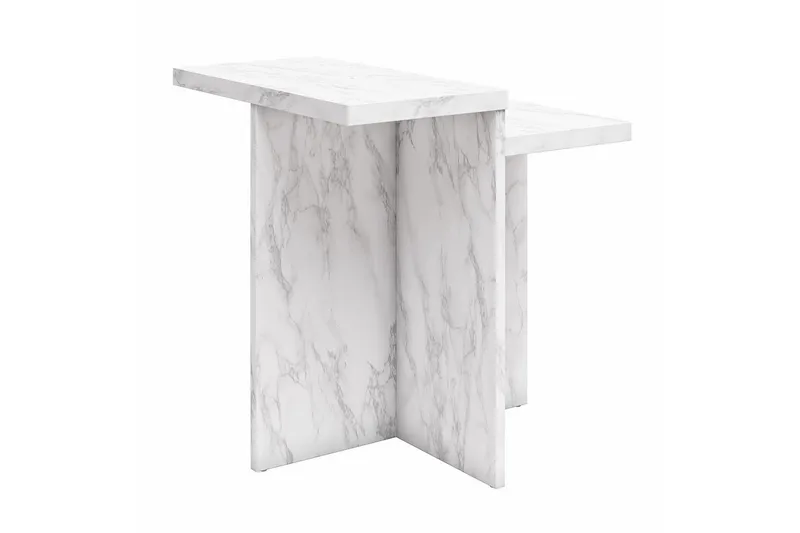 Side-/endebord Brielle Hvit marmor - Hvit marmor - Møbler - Bord - Avlastningsbord - Lampebord & sidebord