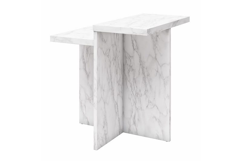 Side-/endebord Brielle Hvit marmor - Hvit marmor - Møbler - Bord - Avlastningsbord - Lampebord & sidebord