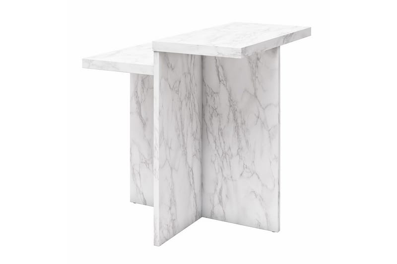 Side-/endebord Brielle Hvit marmor - Hvit marmor - Møbler - Bord - Avlastningsbord - Lampebord & sidebord
