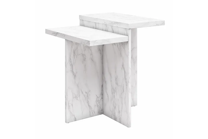 Side-/endebord Brielle Hvit marmor - Hvit marmor - Møbler - Bord - Avlastningsbord - Lampebord & sidebord