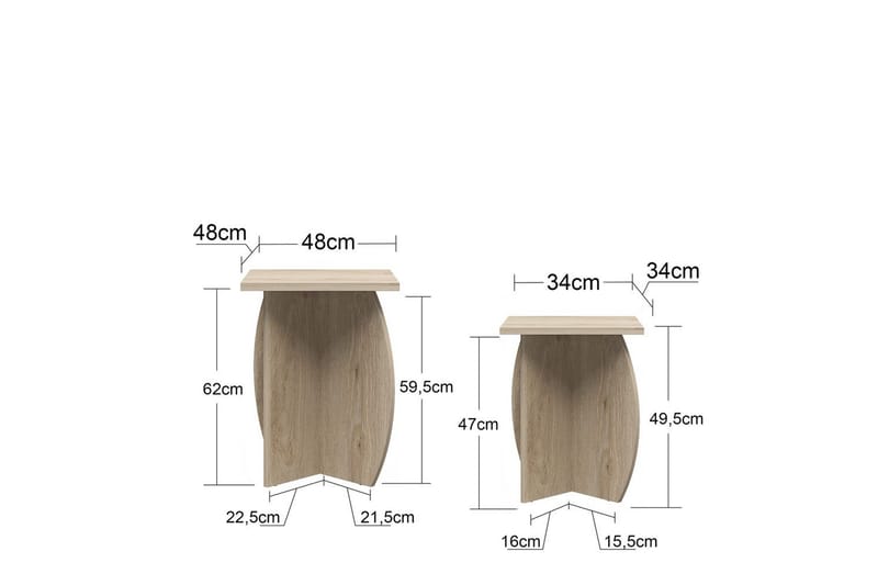 Side-/endebord Voler Set - Møbler - Bord - Avlastningsbord - Lampebord & sidebord