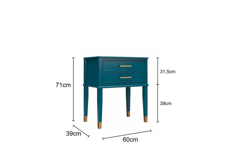 Side-/endebord Westerleigh Duegrå - Duegrå - Møbler - Bord - Avlastningsbord - Lampebord & sidebord