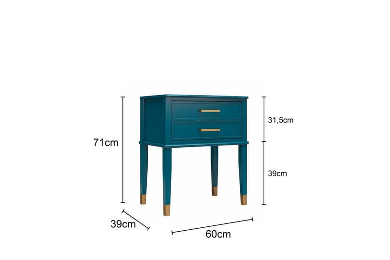 Side-/endebord Westerleigh Duegrå - Duegrå - Møbler - Bord - Avlastningsbord - Lampebord & sidebord