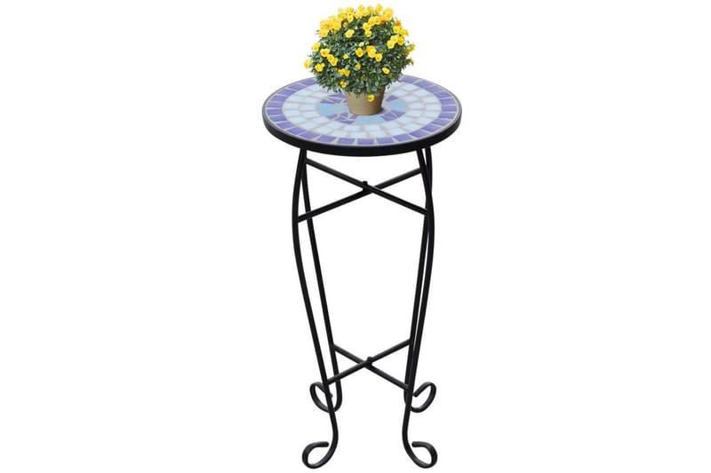 Side-/plantebord mosaikk blå hvit - Lampebord & sidebord - Brettbord og småbord