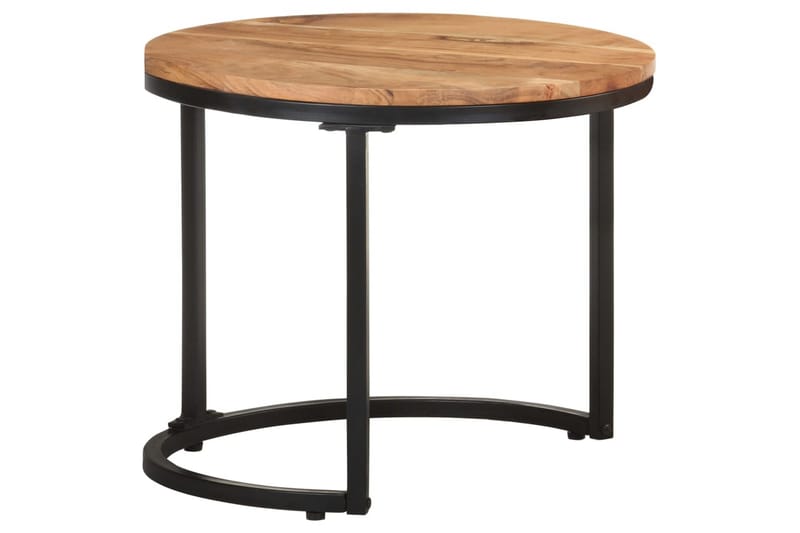 Sidebord 3 stk heltre akasie - Brun - Møbler - Bord - Avlastningsbord - Lampebord & sidebord