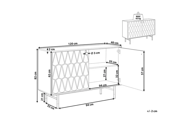 Sidebord Adante - Møbler - Bord - Avlastningsbord - Lampebord & sidebord