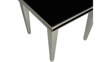 Sidebord Andvik 60x60x57 cm - Svart glass - Møbler - Bord - Avlastningsbord - Lampebord & sidebord