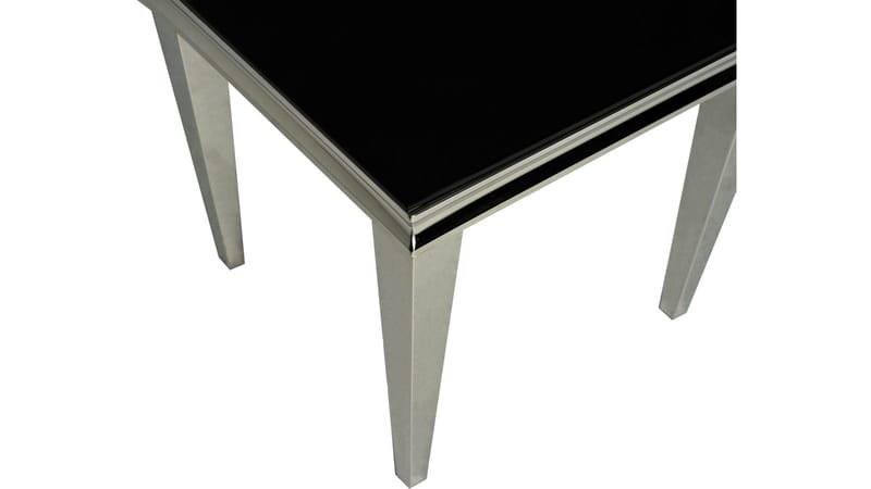 Sidebord Andvik 60x60x57 cm - Svart glass - Møbler - Bord - Avlastningsbord - Lampebord & sidebord
