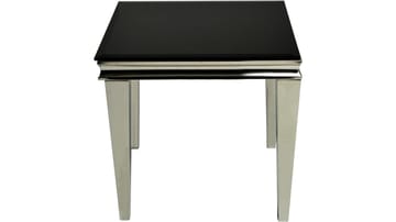Sidebord Andvik 60x60x57 cm - Svart glass - Møbler - Bord - Avlastningsbord - Lampebord & sidebord