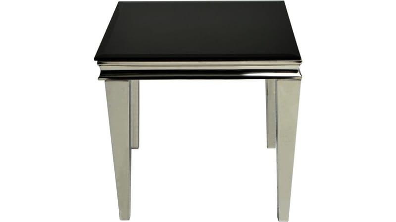 Sidebord Andvik 60x60x57 cm - Svart glass - Møbler - Bord - Avlastningsbord - Lampebord & sidebord