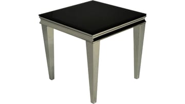 Sidebord Andvik 60x60x57 cm - Svart glass - Møbler - Bord - Avlastningsbord - Lampebord & sidebord