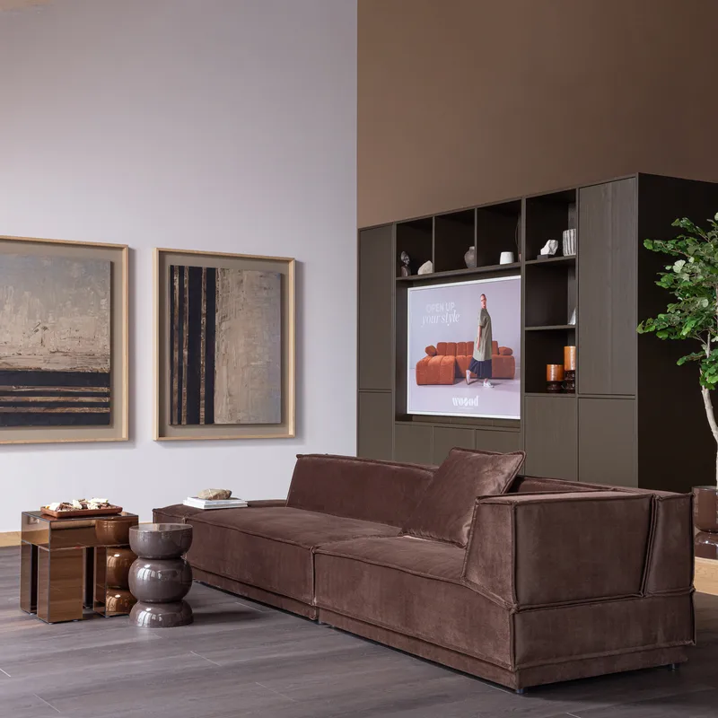 Sidebord Breno 30 cm, Mørk brun